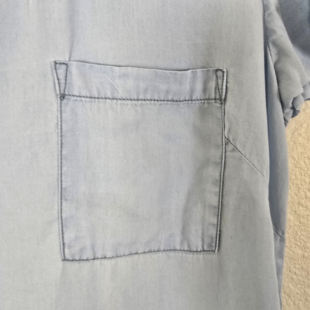 Thread & Supply Women's Sz Small Fade Down Relaxed Top Blue White Lyocell Soft - Picture 3 of 5